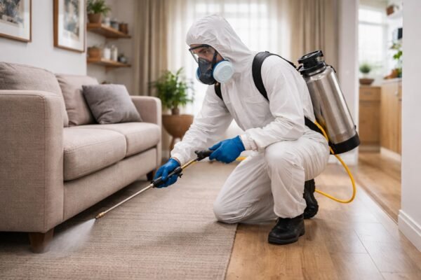 رش مبيد حشري داخل منزل بطريقة آمنة