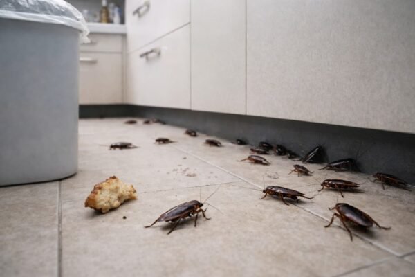 انتشار صراصير داخل مطبخ منزل بدسمان