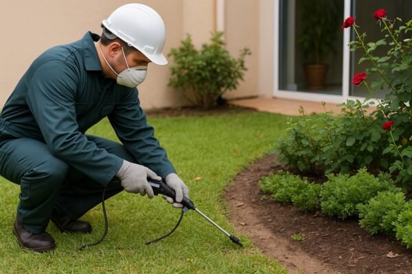 فني يحدد أعشاش النمل بالكويت