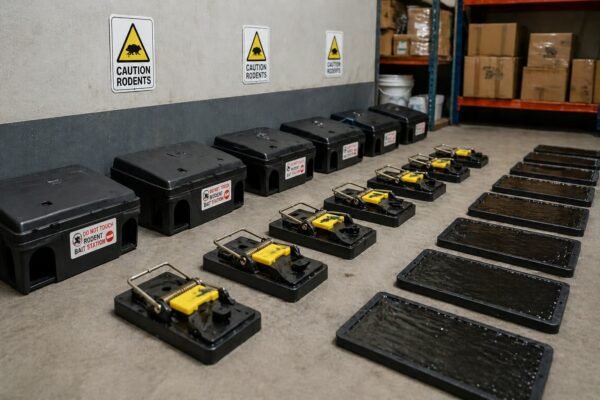 مصائد فئران احترافية داخل مخزن