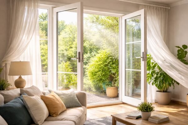 فتح النوافذ لتهوية المنزل بعد الرش