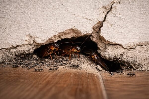 شقوق الجدران كمخبأ للحشرات