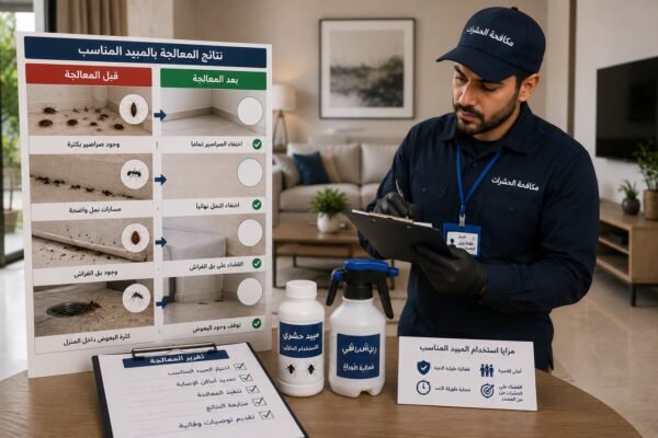 نتائج استخدام المبيد المناسب
